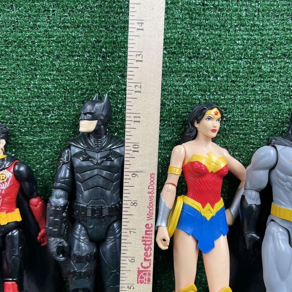 Justice League Action Figures 12" Lot 5 Batman Superman Robin Wonder Woman Flash - Picture 10 of 12